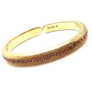 Authentic! Pasquale Bruni 18k Yellow Gold Citrine Bangle Bracelet